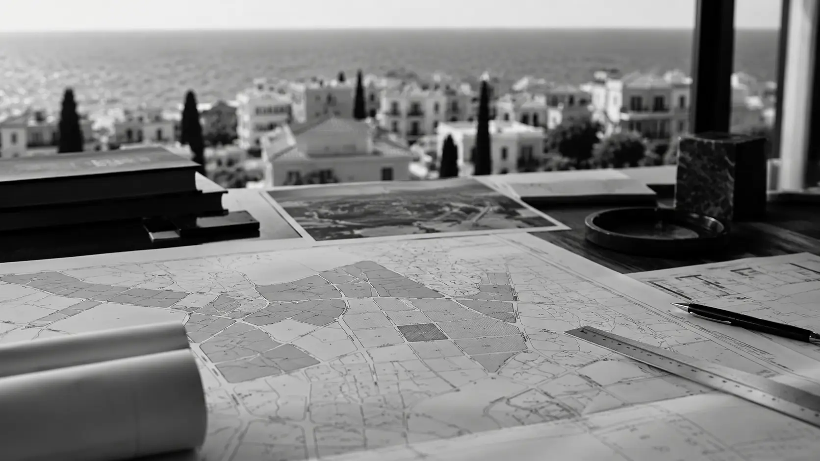 Cyprus planning zones for real estate shown on a cadastral planning map